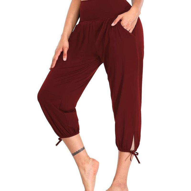 Fashion Personality Punk Elegant Women's Yoga Pants Loose Comfort and Casual Cropped Pants Knitting Jogger Pants