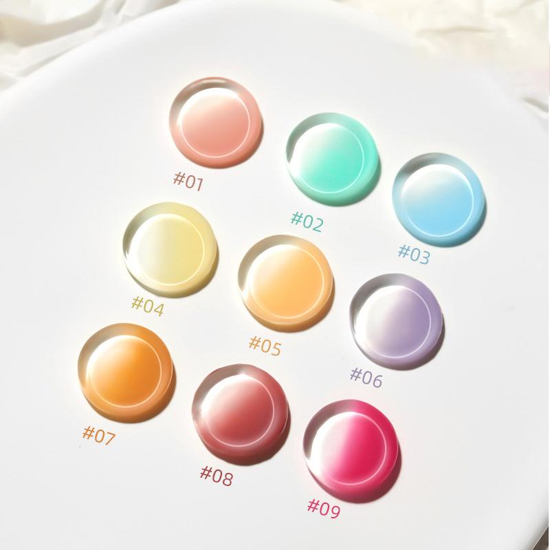 20-Color Summer Gradient Blush Gel: Versatile No-Wash Semi-Solid Nail Art
