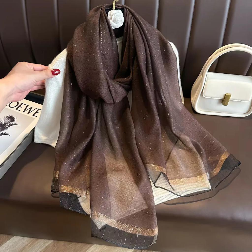 Fashion Real Silk Wool Scarf Women Neck Shawls Wraps Ladies Foulard Scarves Pashmina Female Hijab Bandana Bufanda Solid Poncho