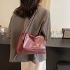 Solid Color Simple Large-capacity Bag Women's 2025 New Trendy Underarm Commuter Chain Shoulder Tote Bag
