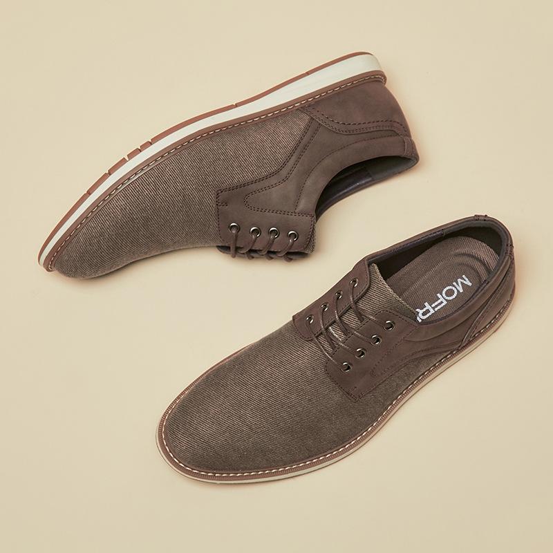 

Новые мужские туфли в стиле ретро с острым носком на шнуровке из парусины, дышащие, повседневные, нескользящие, дышащие 44 темно-коричневого