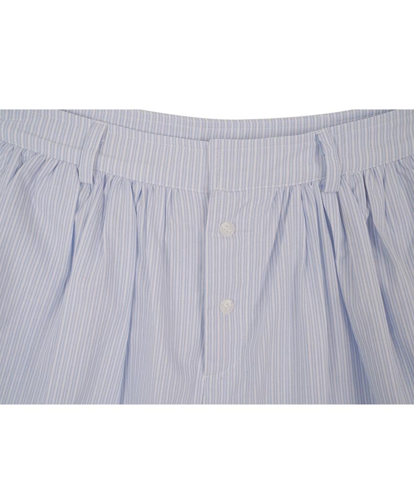 Hardcore Happiness Striped Button Mini Skirt_Blue