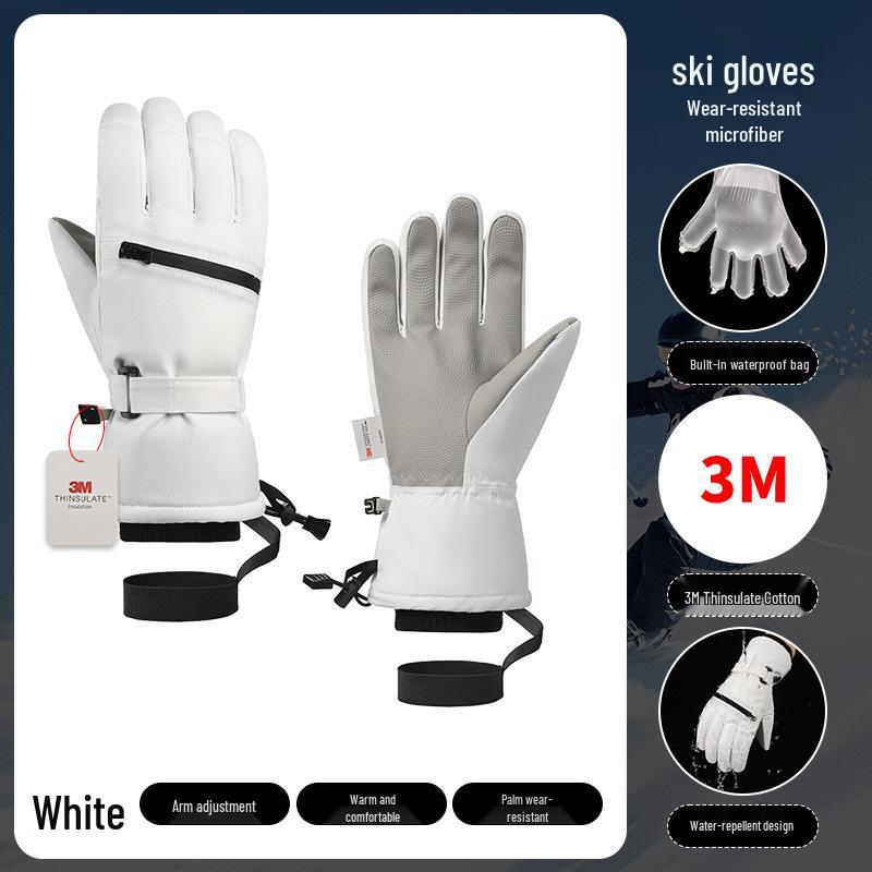 

Unisex Winter Ski Gloves: 3M Insulated, Non-Slip, Touchscreen, Waterproof, Five-Finger Design for Cycling and Outdoor Sports Extra Large