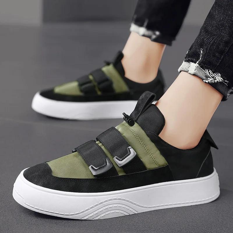 

Товста підошва Полотно Вуличний Спорт Фітнес Чоловіче Взуття Модні Кросівки на Платформі Чоловічі Кросівки для Бігу Тренажери Повсякденне Взуття на Підборах 44 зелений