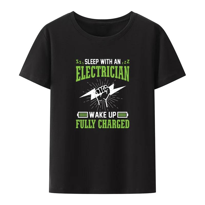 Im An Electrician So Im Fully Qualified To Remove Your Shorts and Check Your Box Modal T Shirt Funny O-neck Loose Streetwear