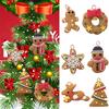 Set di decorazioni per ciondolo per bambola con ciondolo a forma di omino di pan di zenzero, ornamento di Natale, colla flessibile