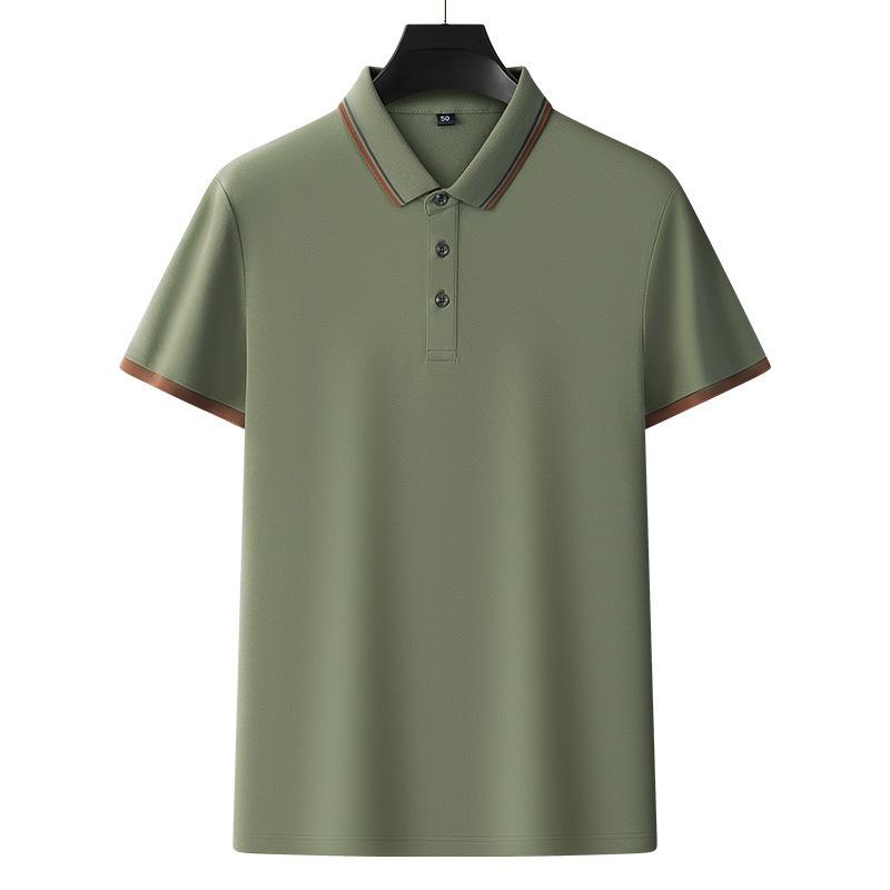 Short-sleeved POLO shirt, men's pure cotton breathable T-shirt, business casual lapel top