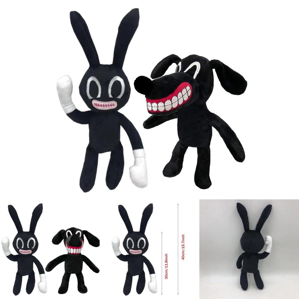 Adorable And Spooky Siren Head Horror Black Bunny Plush Stuffed Doll For Kids