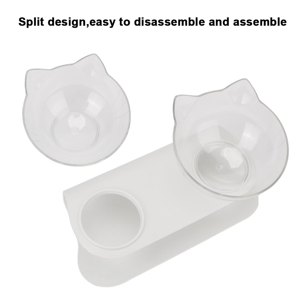 Protection Cervical Cat Bowl Dog Bowl Pet Supplies Non-slip Durable Double Bowls Pet Food Water Feeder