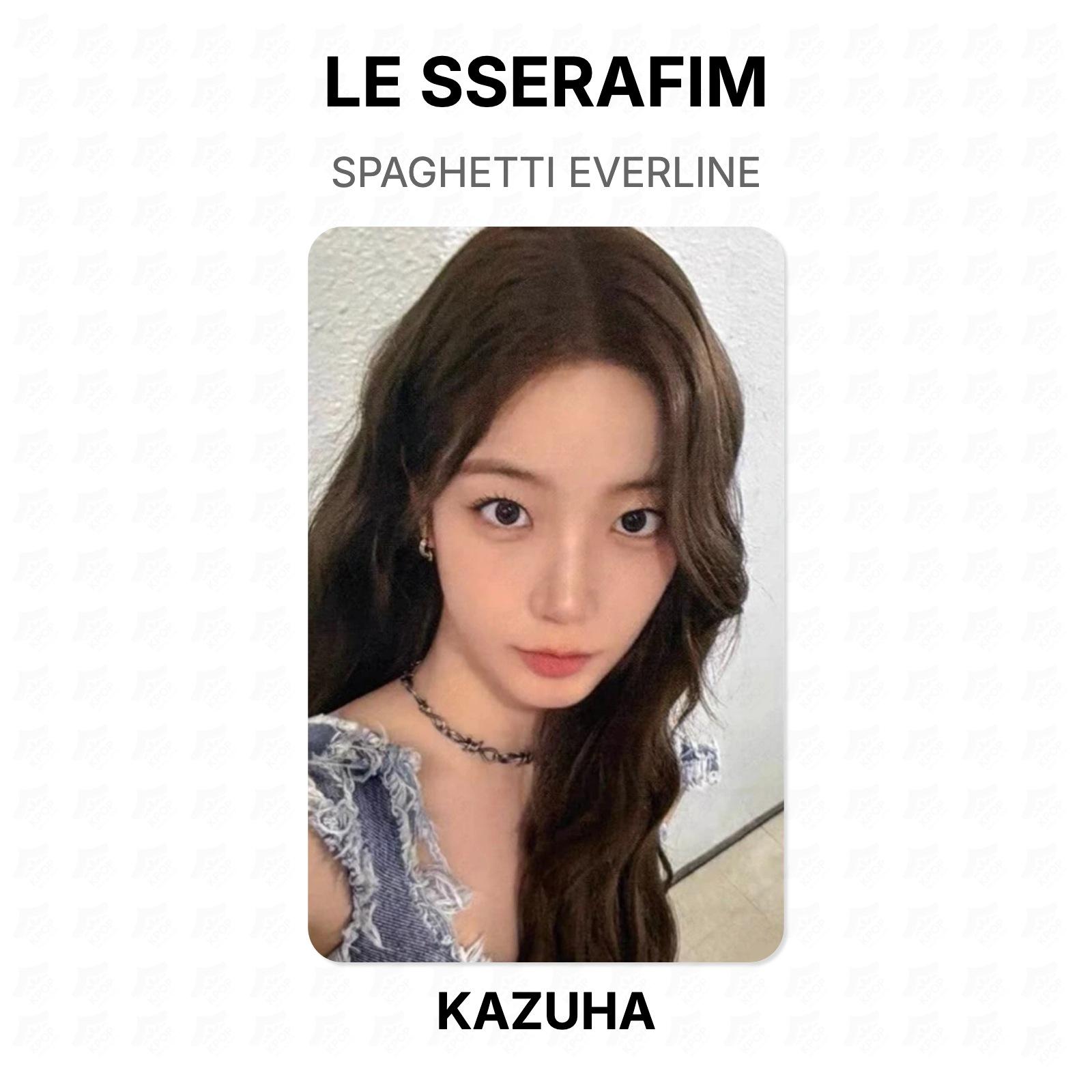 LE SSERAFIM SPAGHETTI EVERLINE Official Photocard KAZUHA