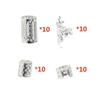 40PCS Hair Braiding Mixed Hair Rings Set Metal Cuff Clips Hair Braid Tubes Dreadlocks Beads  Decor