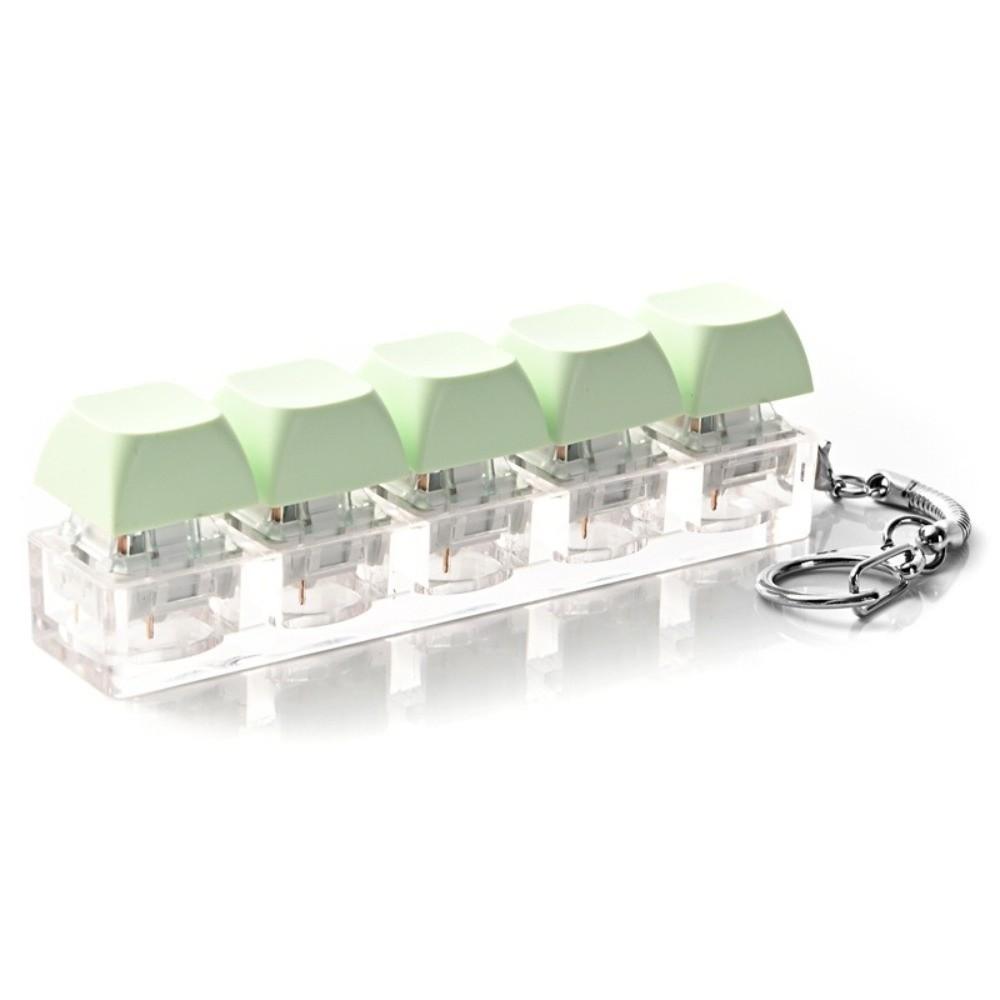 Key Button Decompression Toys 5 Keys Keyboard Fidget Keychain Relaxing Keycaps Keychain Toys Adult