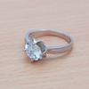 Crown Flower Ring Platinum Plated Single Zircon Female Finger Wedding Ring