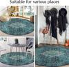 Gaming Console Round Rug Non-Slip Floor Mat for Home Office Living Room Bedroom Machine Washable Round Carpet for Gamers Decor