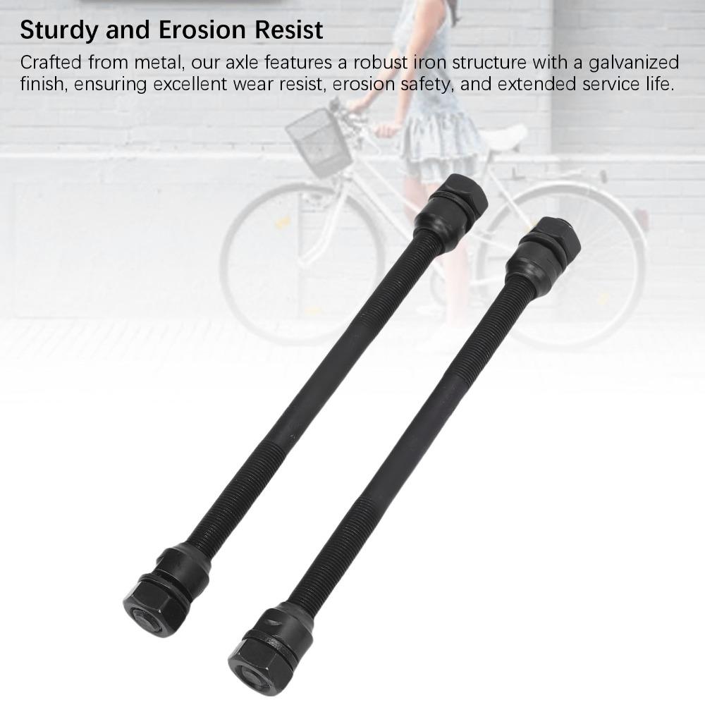 2 szt. 190 mm Oś piasty rowerowej Solidna oś rowerowa Wytrzymała oś piasty rowerowej Naprawa tylnej piasty rowerowej