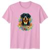 Colorful Floral Rottweiler Dog Owner Unisexs TShirt Rottweiler Dog Pet