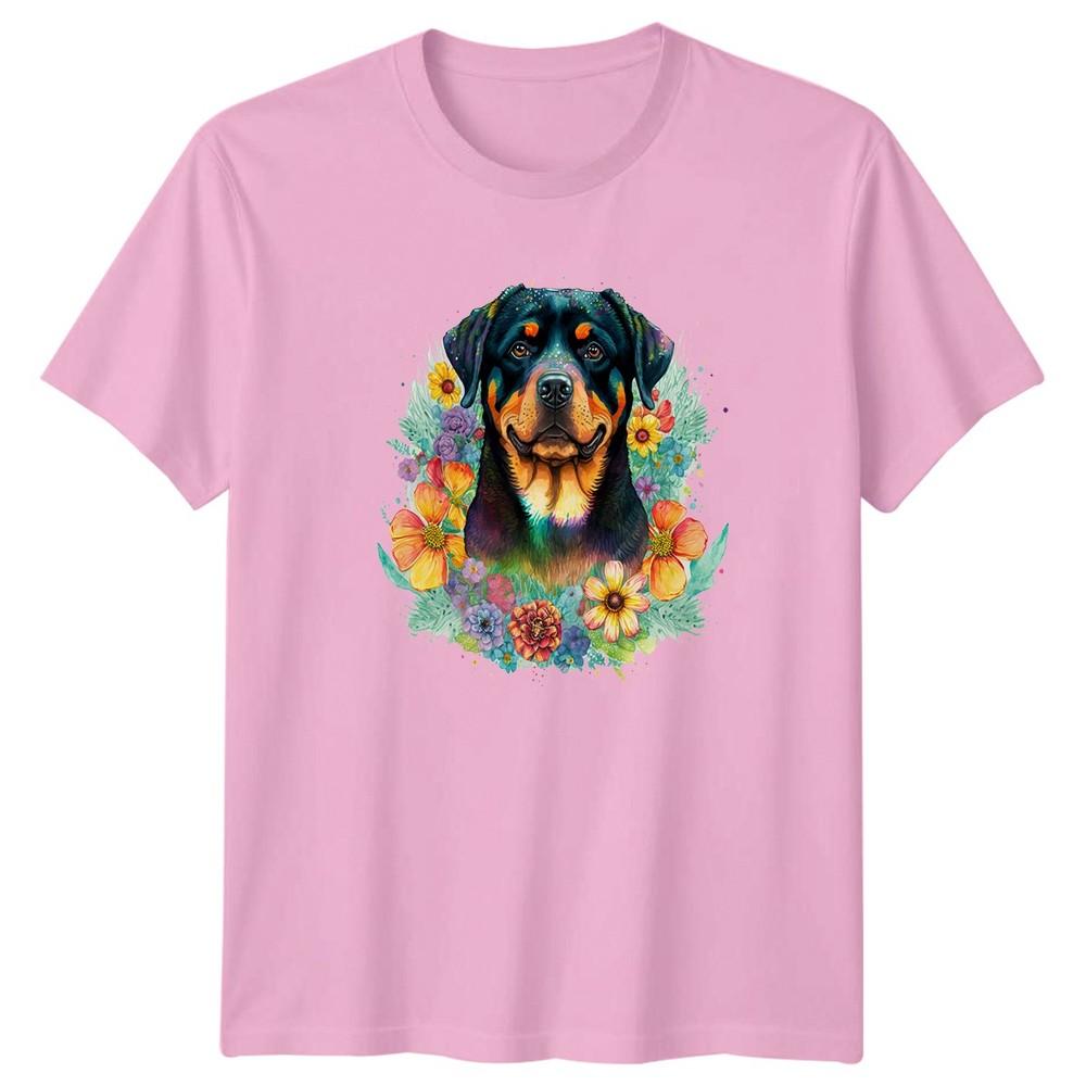 Colorful Floral Rottweiler Dog Owner Unisexs TShirt Rottweiler Dog Pet