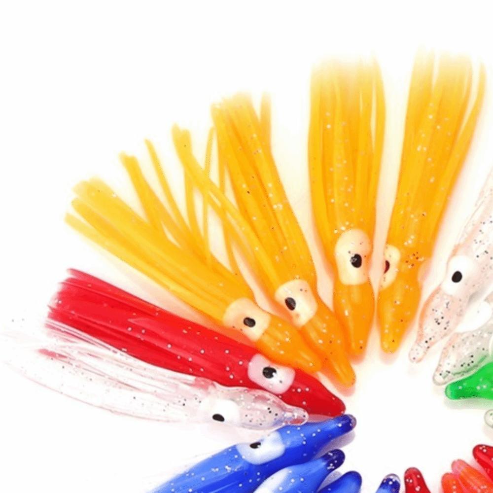 50PCS Mixed Color Octopus Fishing Lures Multiple Sizes Sea Fishing Lures  Saltwater Fishing