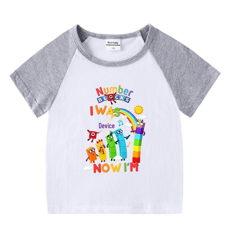 Kids' Color Block Summer Two-Piece Set: Short Sleeve T-Shirt & Shorts for Boys and Girls