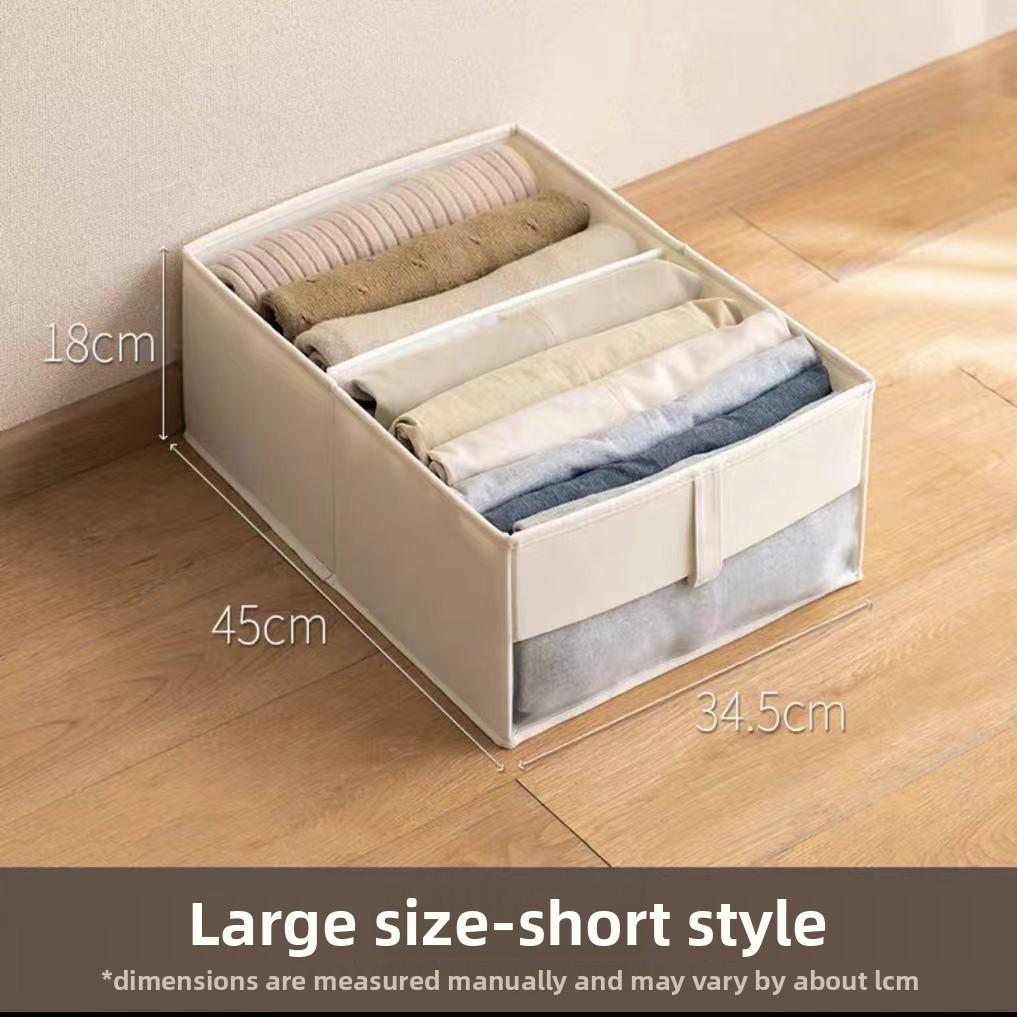 Cloth Storage Bin Foldable Cotton Linen Dustproof Organizer For Bedroom Closet Drawers