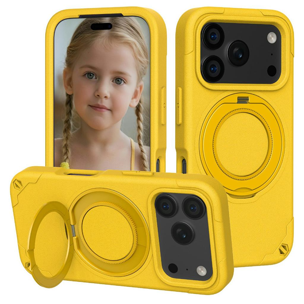 For iPhone 17 Pro EVA Phone Case Compatible with MagSafe Kickstand Protective Cover