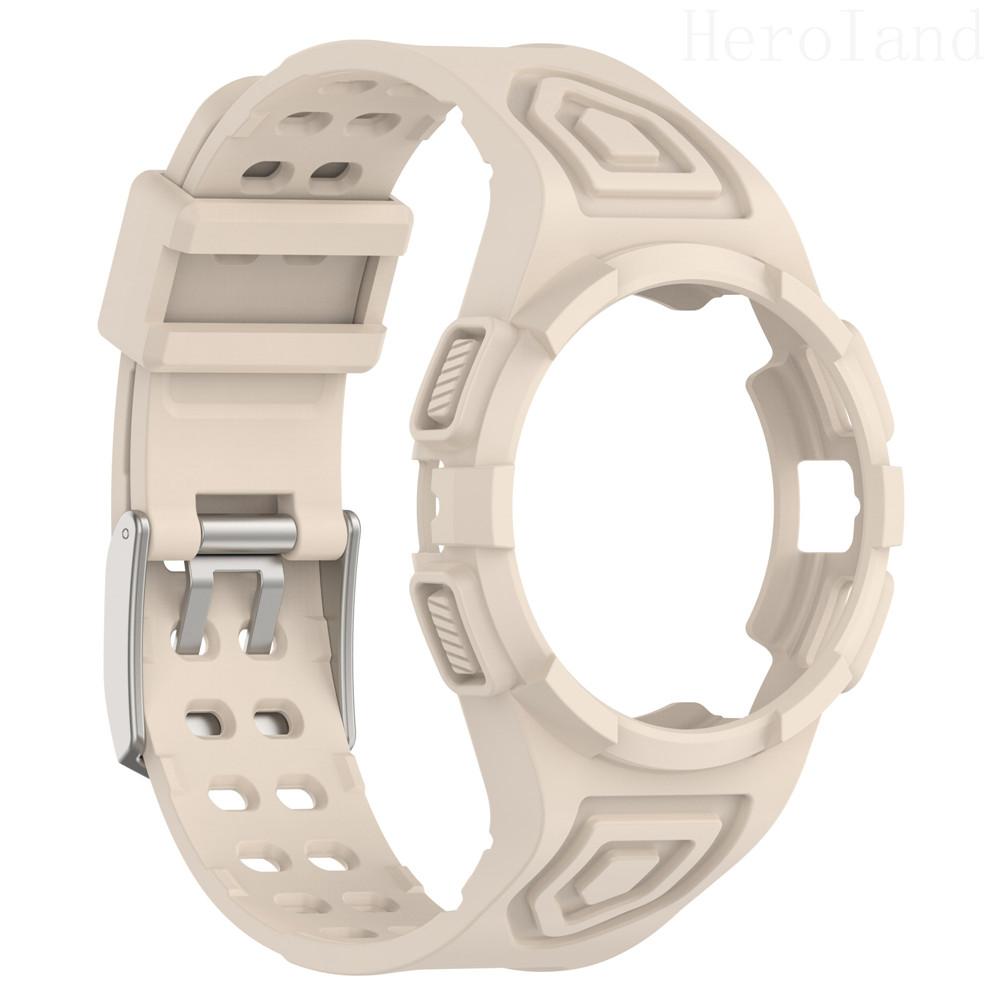 2in1 Strap For Samsung Galaxy Watch FE 6 5 4 40MM Smart Wristband 20mm WatchBand Silicone Bracelet belt Transparent Band&case