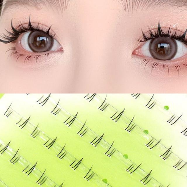 Bonnie Wisp - Natural Glue-free Bottom Multipack False Eyelashes Cluster Black - One Size