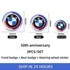 3 Stück ABS 45mm/74mm/82mm Auto Frontklappen-Emblem Kofferraum Heckemblem Lenkradabdeckung Aufkleber Zubehör für Mini X3 X4 E36