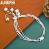 925 Sterling Silver Multi-Layer Snake Bone Tassel Bracelet - Exquisite Gift Jewelry