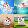 4 Pack No Pets Allowed Except Service Animals Sign Sticker, 5" x 7" Self-Adhesive Weatherproof No Dogs Allowed Decals –Service Animals Only Sign