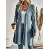 Womens Long Knit Cardigan 2026 Fall Winter Solid Color Casual Sweater Coat