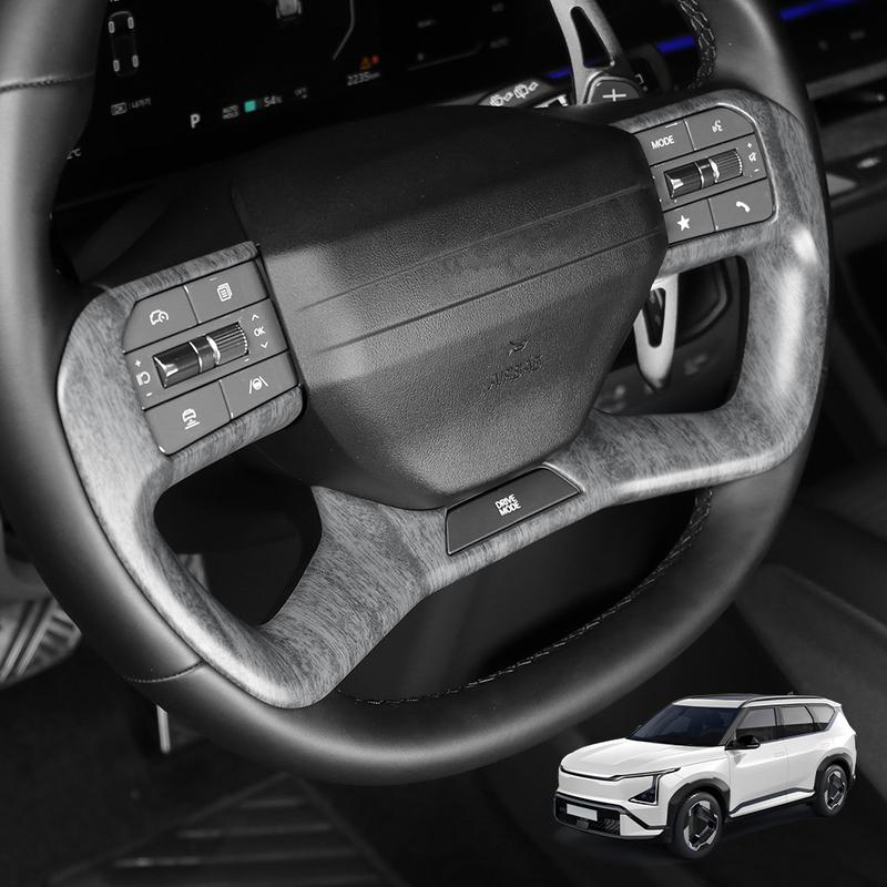Auto Sale For Kia EV5 2024 2025 2026 Carbon Fiber Steering Wheel Button Trim Cover Automobile Interior Accessories