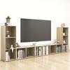 TV Units 4 Pcs Sonoma Oak 107x35x37 Cm Engineered Wood