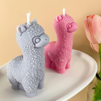 DIY Niedliche Cartoon Alpaka Silikonform Neu 3D Kerzenherstellungszubehör Seife Harz Gipsform Festivalgeschenk Heimdeko Handwerk