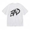 Herrenmode Klassisches T-Shirt Edgy Handgeschriebener Bad Print Weiß 100% Baumwoll-T-Shirt