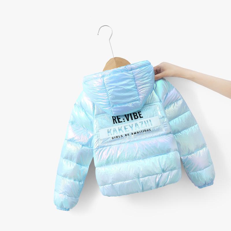 Kinder Daunen-Baumwollmantel Bunte Winterjacke für Mädchen Herbst Warme Daunen-Kapuzenmantel Teenager-Parka Kinderjacke Daunen & Parkas