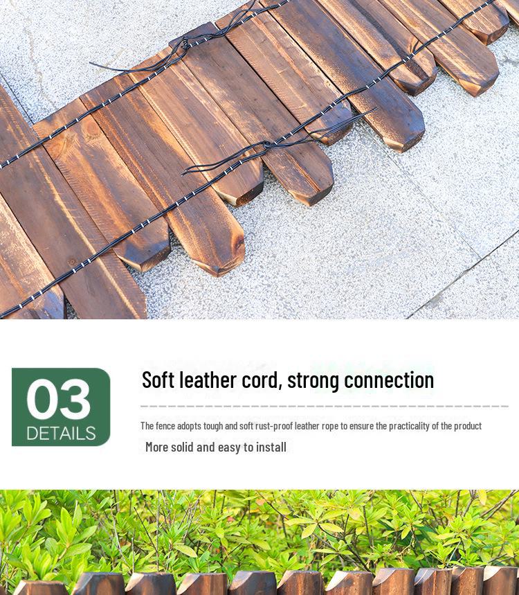 Outdoor Anticorrosive Wooden Garden Fence for Flower Beds and Decoration