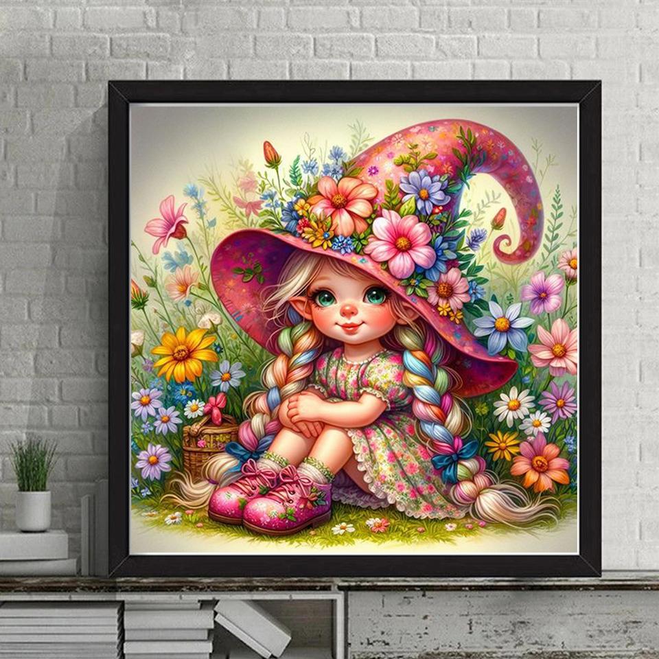 5D Diy Diamond Painting Christmas Diamond Mosaic Children's Hobby Santa Girl Cross Stitch Cartoon Picture Home Decoration