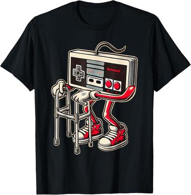 Retro Video Game Controller with Walker Funny Gamer Gaming T-Shirt