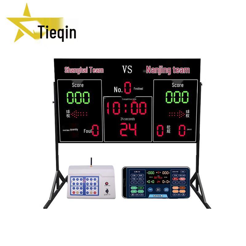 Tieqin Electronic Basketball Scoreboard with 24-Second Shot Clock