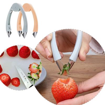Pineapple Eye Corer Stainless Steel Tweezers Strawberry Huller Peeler Fruit Vegetable Knives Stem Remover Clip Kitchen Gadgets