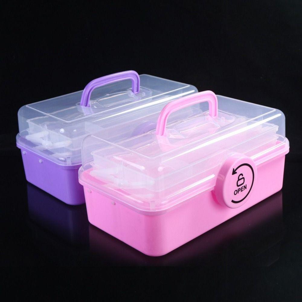 Faltbare Aufbewahrungsbox Dreischichtige Schmuckschatulle Multifunktionale Spielzeugbox