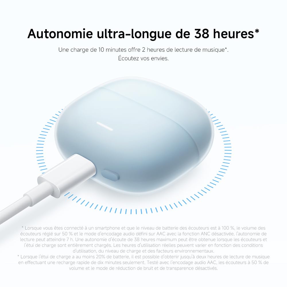 Redmi Buds 6 Lite in-Ear Headphones Dynamic 40dB Active Noise Cancellation Titanium Membrane with 4 Sound Settings