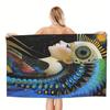 Fascinating Peacock Feather Art Bath Towel - Soft, Ultra Absorbent, Unique Design for Home Decor & Ideal Gift Choice