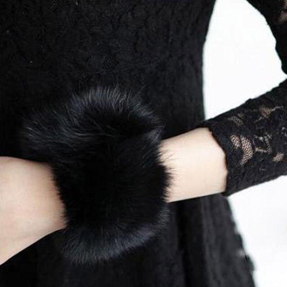 Wrist Clothing Accessories Faux Fur Wrist Cuffs Warm Furry Wristbands Arm Warmer Furry Wrist Cuff