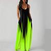 Einteiliges Mid-Waist-Kleid, Trägertyp, temperamentvoll, elegant, Taschendruck, Urlaubs-Strandkleid