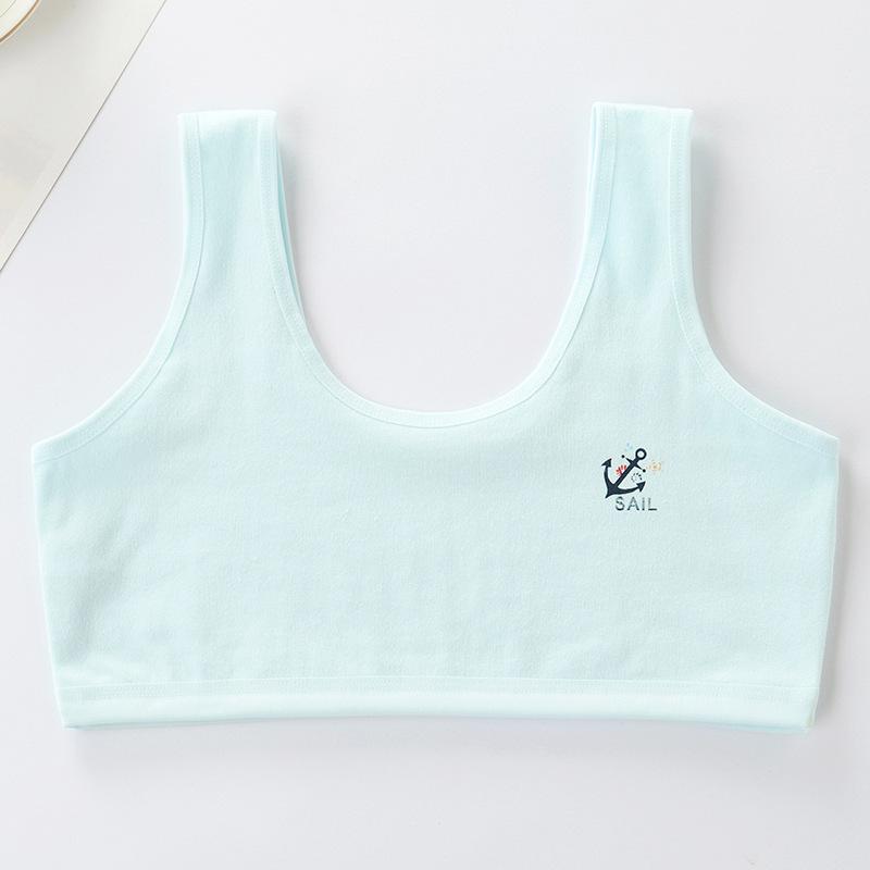 Doppellagiger Baumwoll-Trainings-BH für Mädchen - Weste gegen Nippelsichtbarkeit für Schülerinnen der Mittel- und Oberstufe