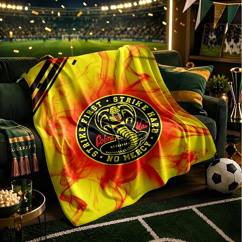 Cobra Movies Of The Fighters Blanket Flannel Throw for Sofa, Indoor, Camping, Living Room, Office, Chair, And Bed Soft Birthday Gift