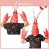 Dragon Lobster Head Mask Creative Latex Gloves For Stage Performance Festive Cosplay Accessories