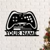 Unique Tailored Metal Gamepad Wall Art Customizable Gamer Tag Family Name Ideal for Home Doorway Garden Great Gamer Gift